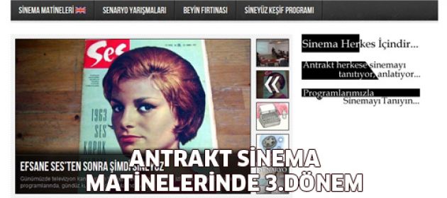 Antrakt Sinema Matineleri’nde 3. Dönem