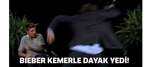Galifianakis, Justin Bieber'a kemerle dayak attı!
