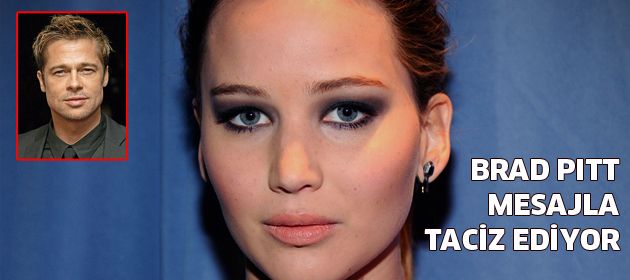 Açlık Oyunları'nın güzelini Brad Pitt taciz ediyor!
